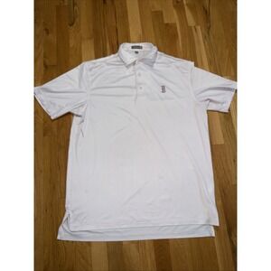 Peter Millar Summer Comfort Polo Shirt Men's M White Performance Golf Shirt